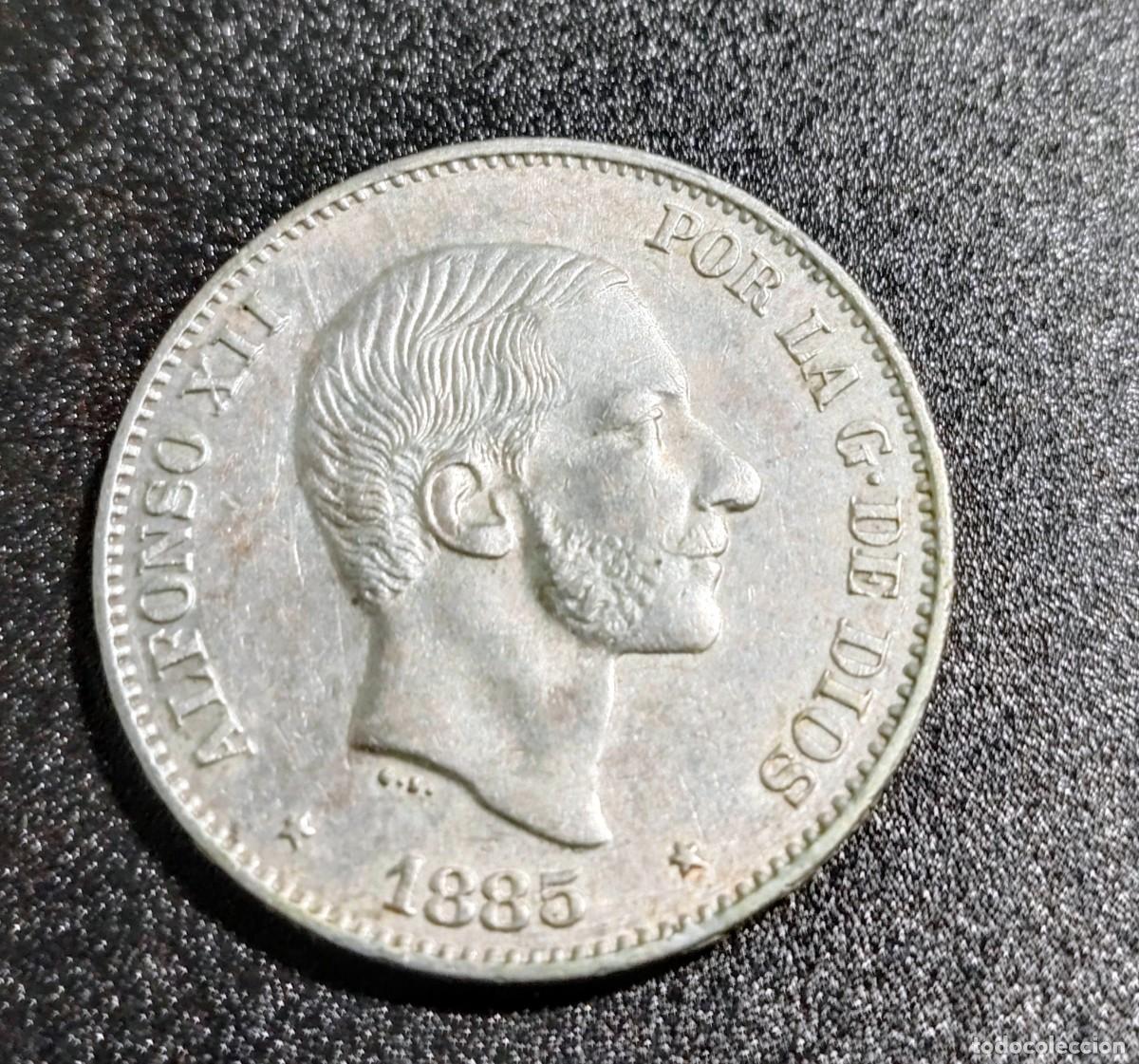 Monedas de Espa&ntilde;a: 50 CENTAVOS DE PESO ALFONSO XII MANILA 1885 - Foto 1