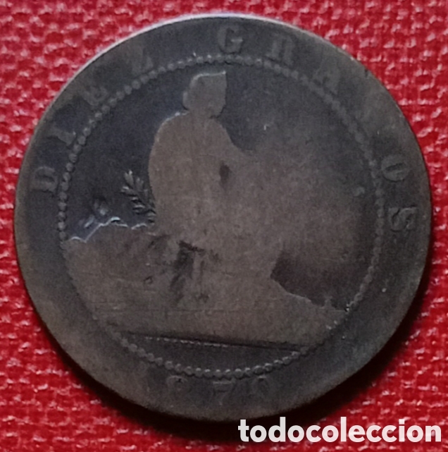 Monedas de Espa&ntilde;a: Espa&ntilde;a 1870 - Gobierno Provisional - Moneda de 10 c&eacute;ntimos - MC - Foto 1