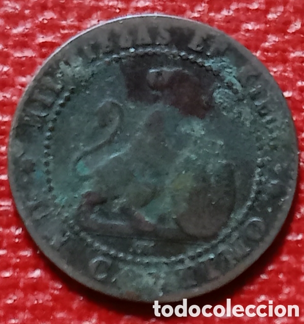 Monedas de Espa&ntilde;a: Espa&ntilde;a 1870 - Gobierno Provisional - Moneda de 1 c&eacute;ntimo - BC - Foto 2