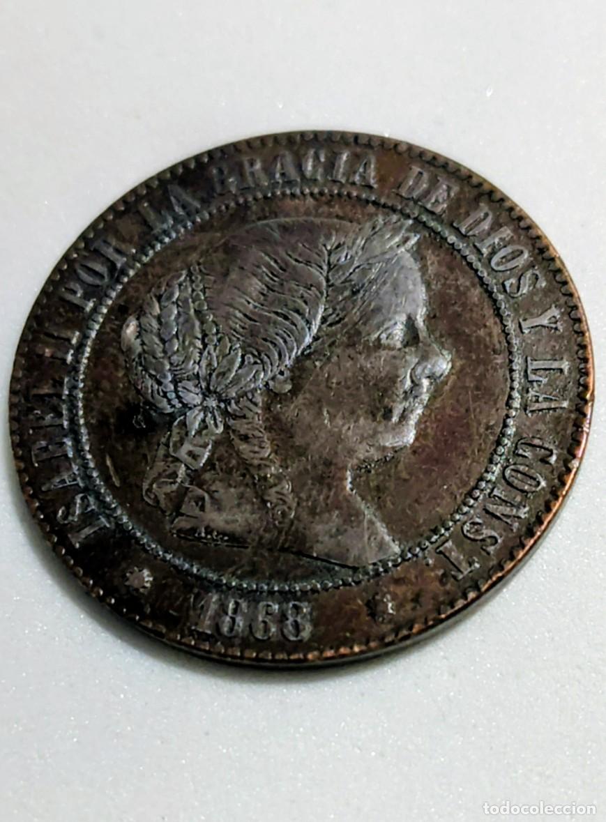 Monedas de Espa&ntilde;a: 5 C&Eacute;NTIMOS DE ESCUDO 1868 - Foto 1