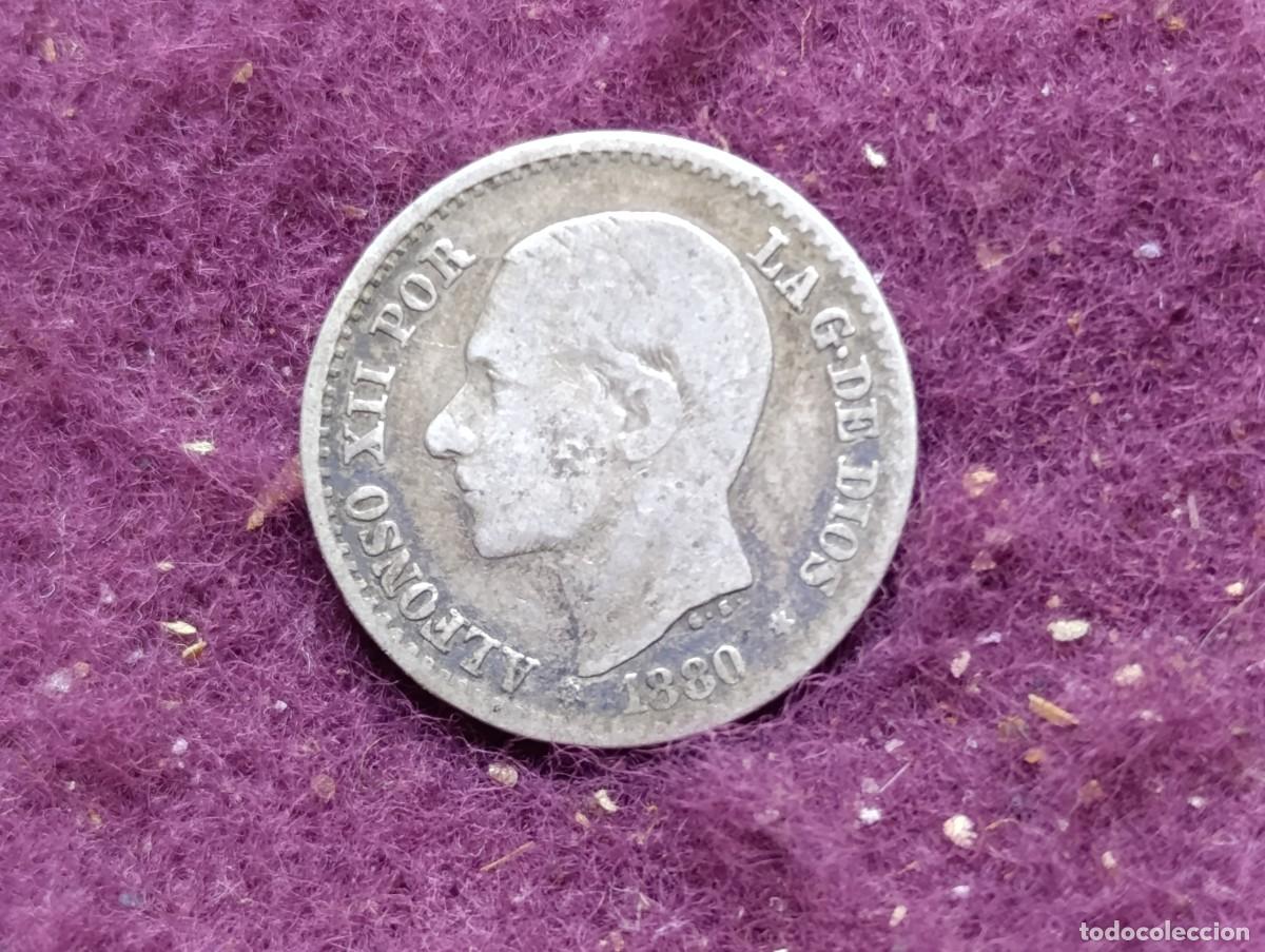 Monedas de Espa&ntilde;a: MP1, Moneda de Plata, 50 c&eacute;ntimos, Alfonso XII, 1880 - Foto 1