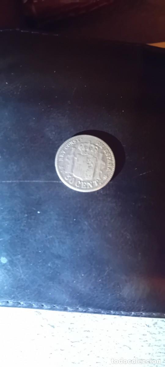 Monedas de Espa&ntilde;a: Moneda de 50 c&eacute;ntimos Alfonso Xll - Foto 2
