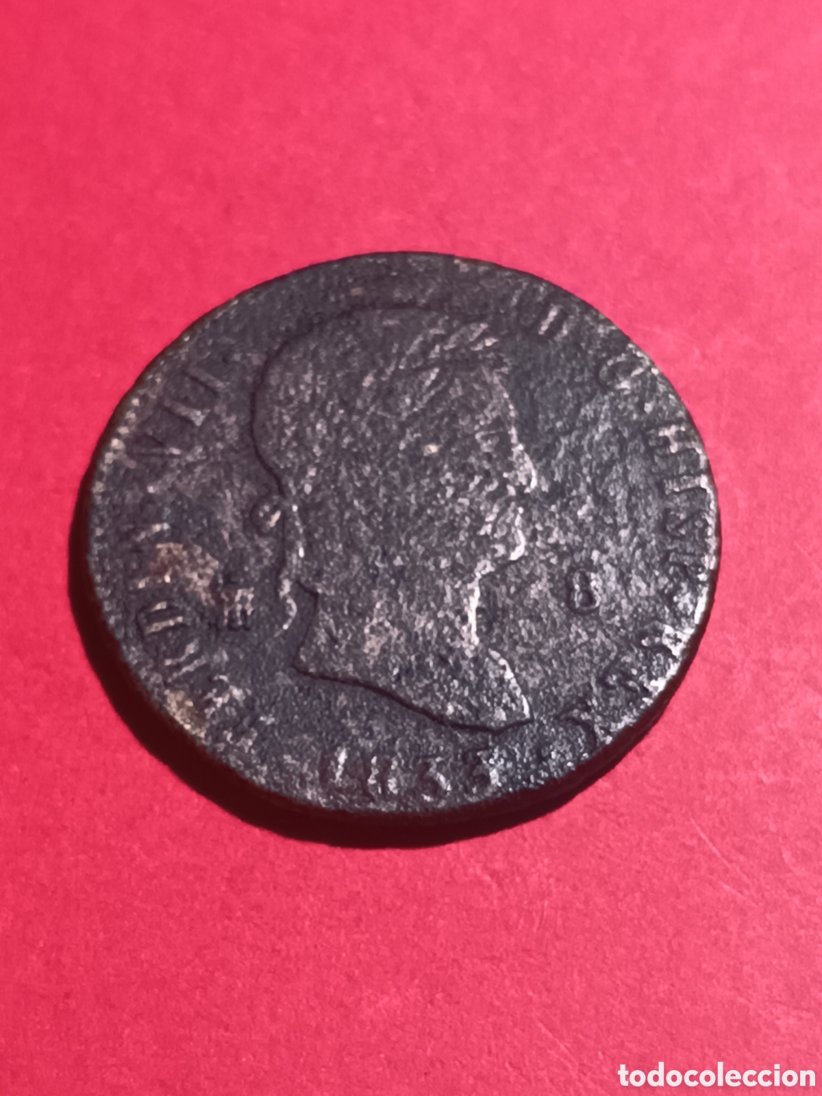 Monedas de Espa&ntilde;a: FERNANDO VII. 8 MARAVED&Iacute;S DE 1833. SEGOVIA. - Foto 1