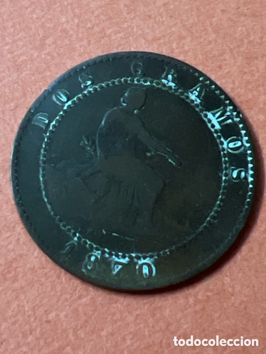 Monedas de Espa&ntilde;a: X1095. MONEDA - DOS CENTIMOS OM 1870 - Foto 1