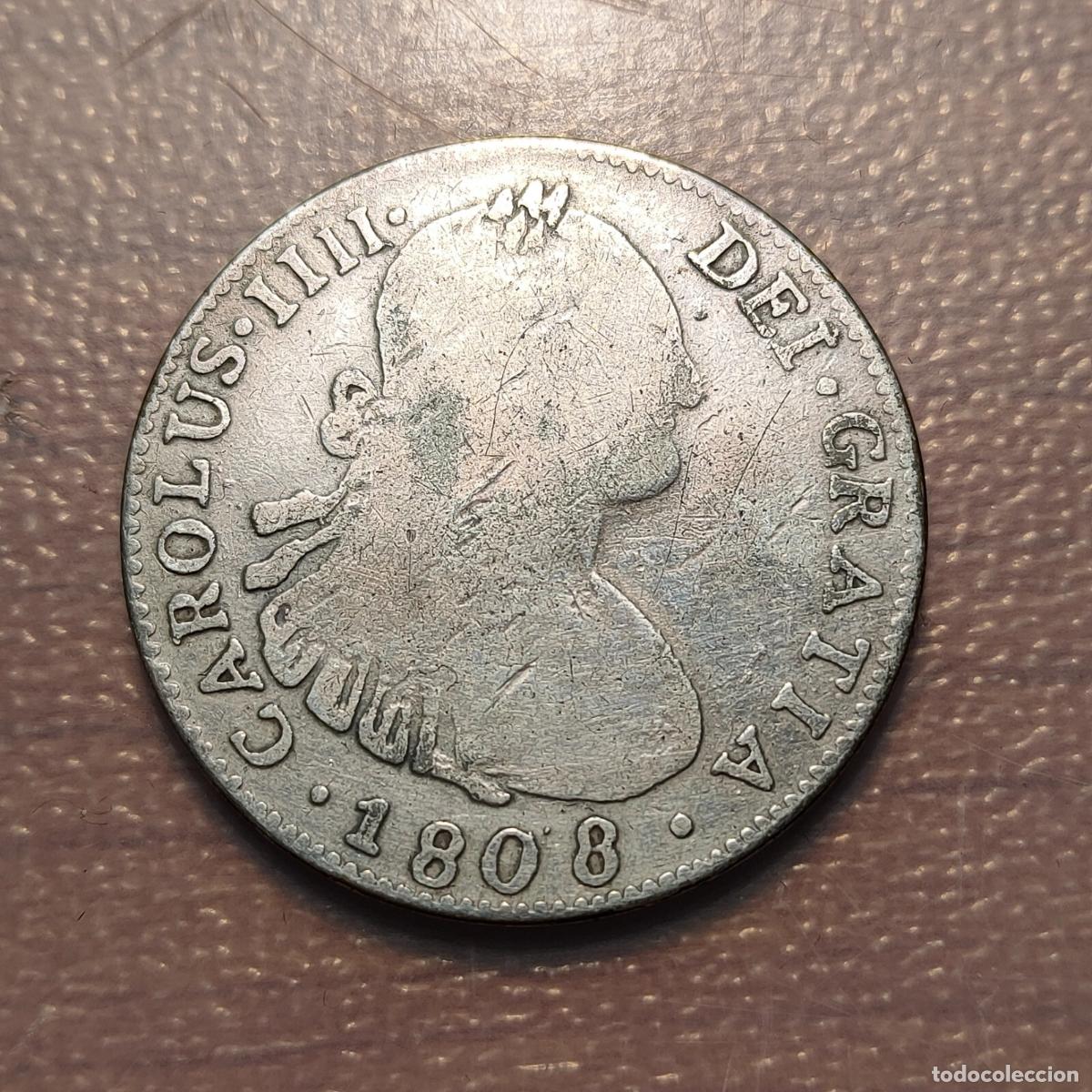 Coins of Spain: FALSA EPOCA O ANTIGUA ESPA&Ntilde;A SANTIAGO CARLOS IV 4 REALES 1808 FI FALSA DE EPOCA