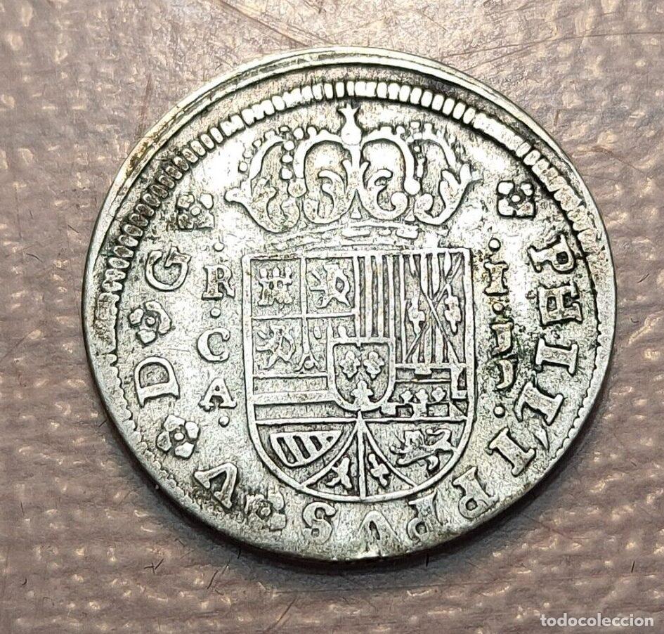 Coins of Spain: ESPA&Ntilde;A CUENCA FELIPE V 1 REAL 1718 JJ