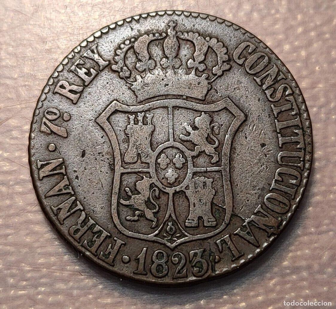 Moedas de Espanha: ESPA&Ntilde;A CATALU&Ntilde;A BARCELONA FERNANDO VII 3 CUARTOS 3 QUARTOS 1823