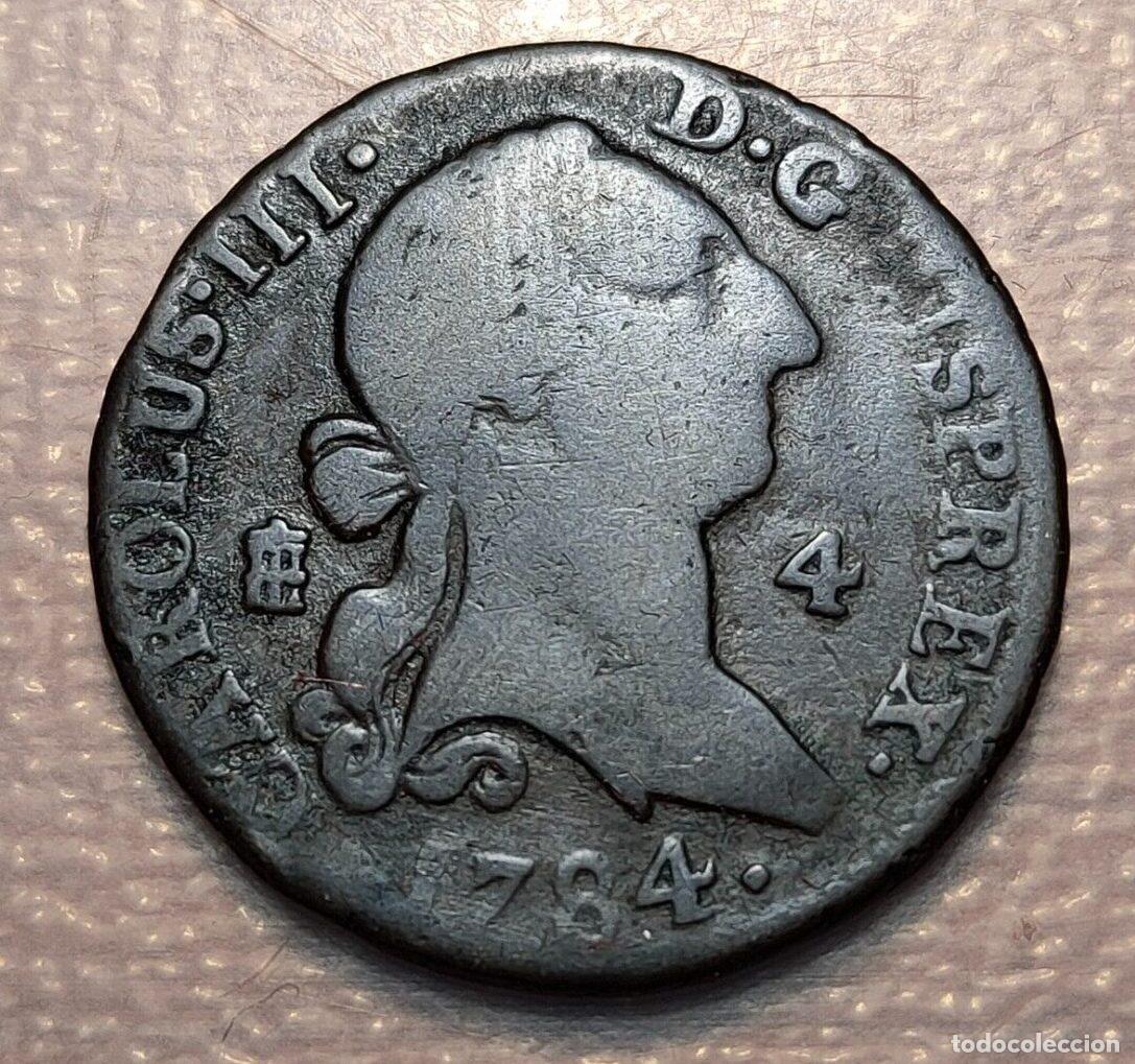 Coins of Spain: ESPA&Ntilde;A SEGOVIA CARLOS III 4 MARAVEDIS 1784