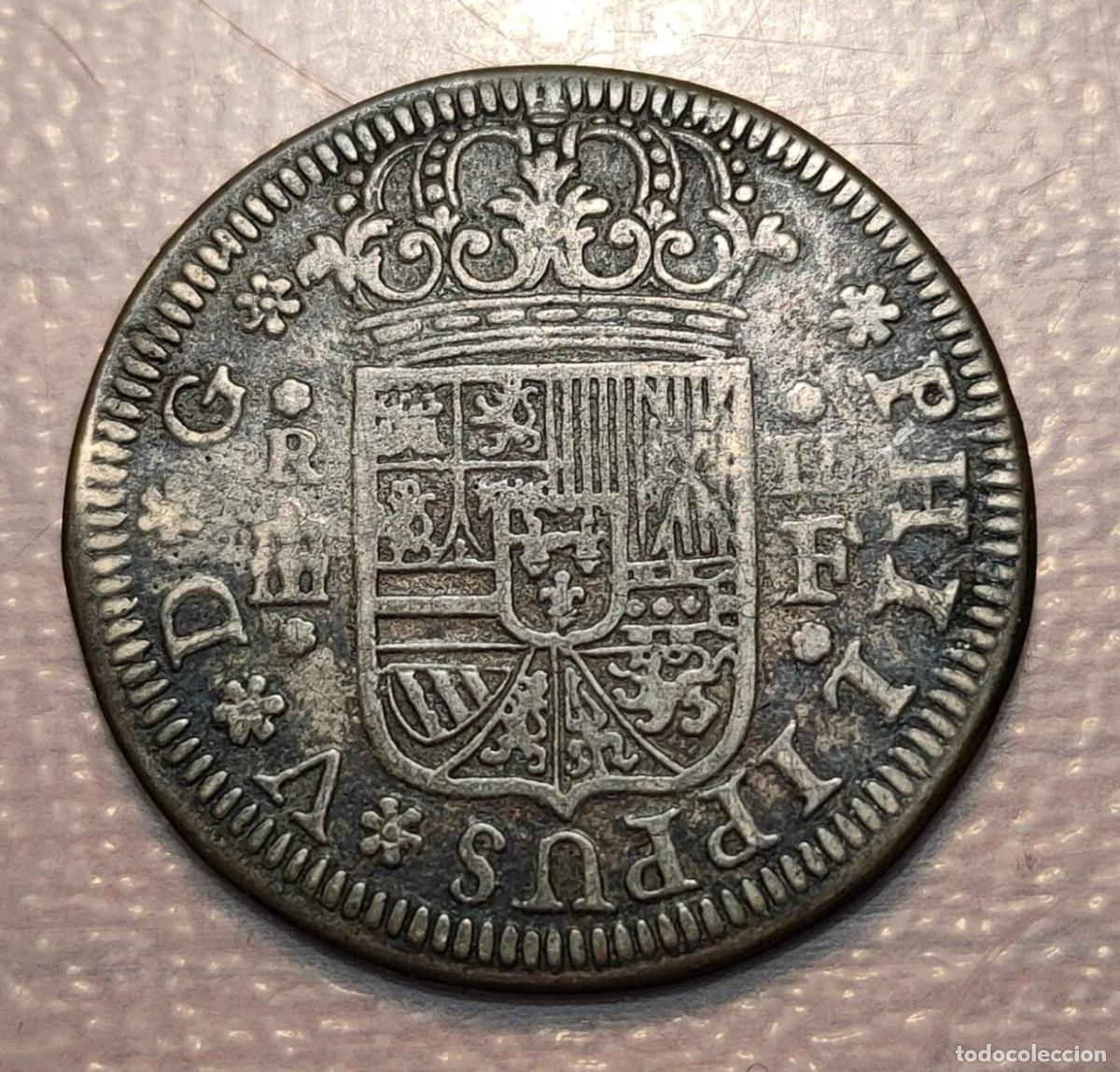 Coins of Spain: FALSA DE EPOCA ESPA&Ntilde;A SEGOVIA FELIPE V 2 REALES 1723 FALSA DE EPOCA