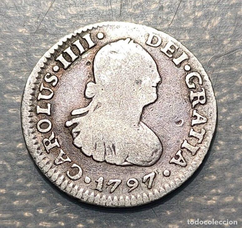 Coins of Spain: MEXICO CARLOS IV 1/2 REAL 1797 FM