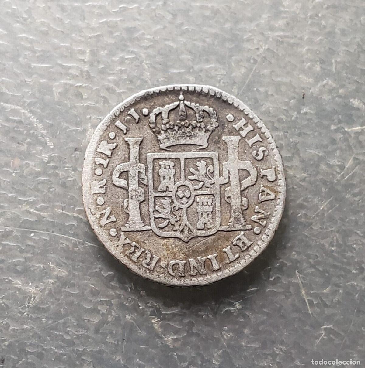 Coins of Spain: COLOMBIA NUEVO REINO CHARLES IV OF SPAIN SPANISH COLONIAL 1 REAL 1792 JJ SCARCE