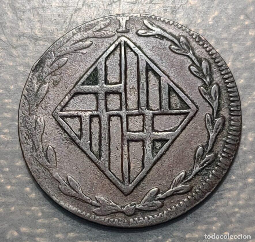 Coins of Spain: ESPA&Ntilde;A BARCELONA CATALU&Ntilde;A NAPOLEONICA 1 QUARTO 1808 MBC/MBC+