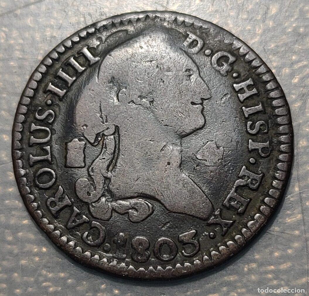 Coins of Spain: ESPA&Ntilde;A SEGOVIA CARLOS IV 4 MARAVEDIS 1803