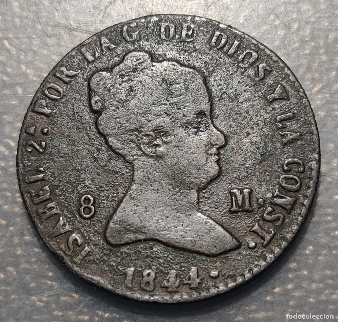 Coins of Spain: ESPA&Ntilde;A SEGOVIA ISABEL II 8 MARAVEDIS 1844