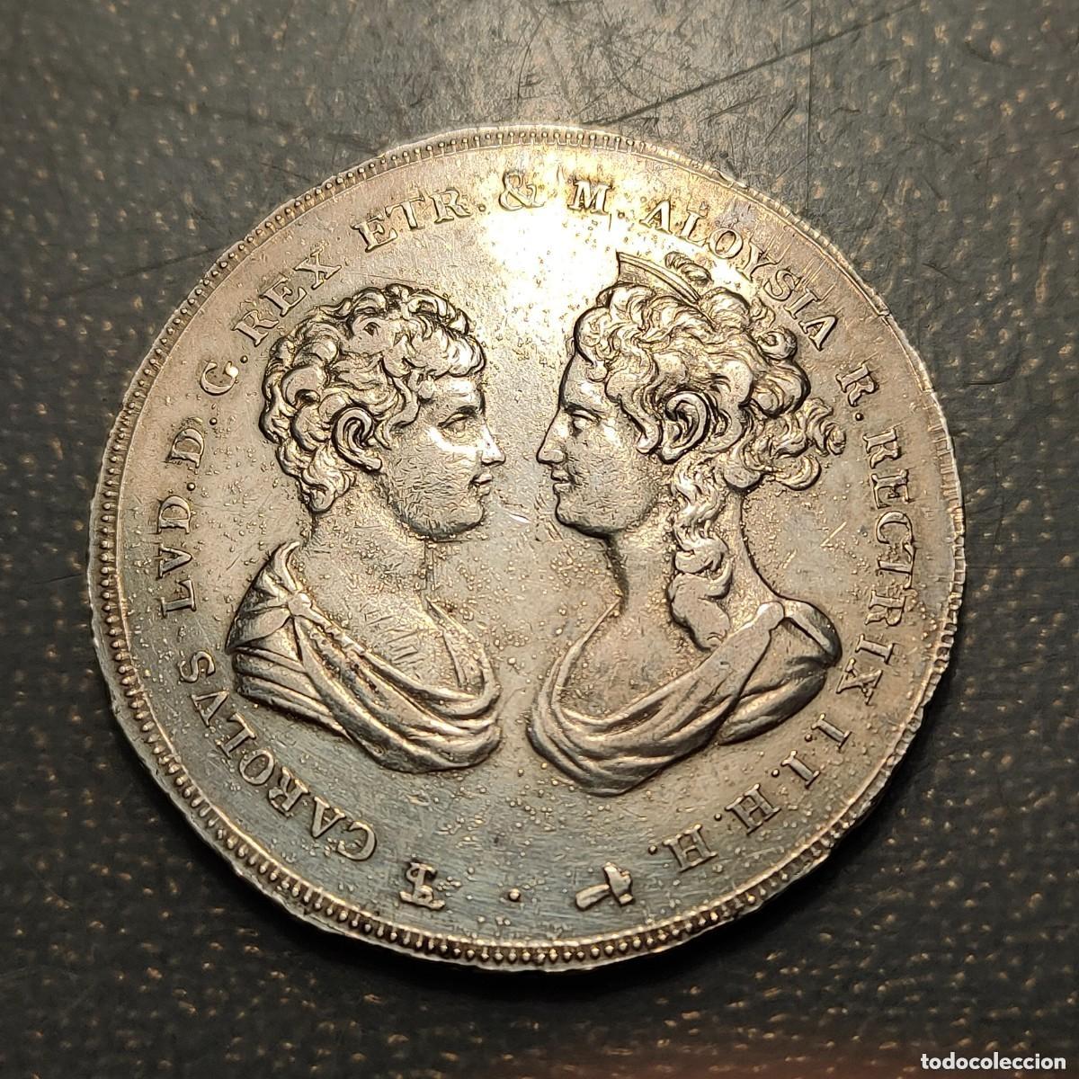 Moedas de Espanha: IMPERIO ESPA&Ntilde;OL TOSCANA CARLO LUDOVICO CARLOS LUIS BORBON INFANTE DE ESPA&Ntilde;A 1807 27,25g