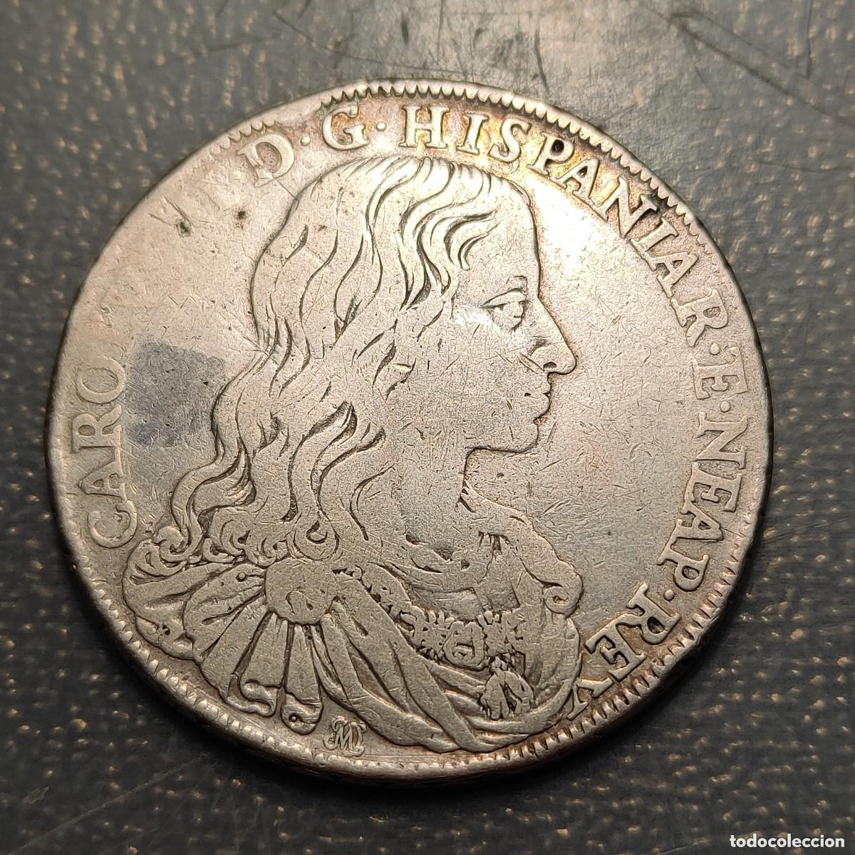 Moedas de Espanha: IMPERIO ESPA&Ntilde;OL NAPOLES CARLOS II DUCATO 1684 &rdquo;AG A&rdquo; EN LINEA RARA 27,38g