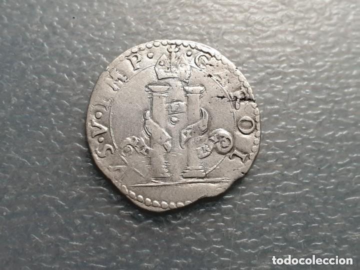 Moedas de Espanha: IMPERIO ESPA&Ntilde;OL MILAN CARLOS I (V ALEMANIA) DINERO DE 8 SOLDI NO BASE BAJO S AMBROSIO RARA MBC