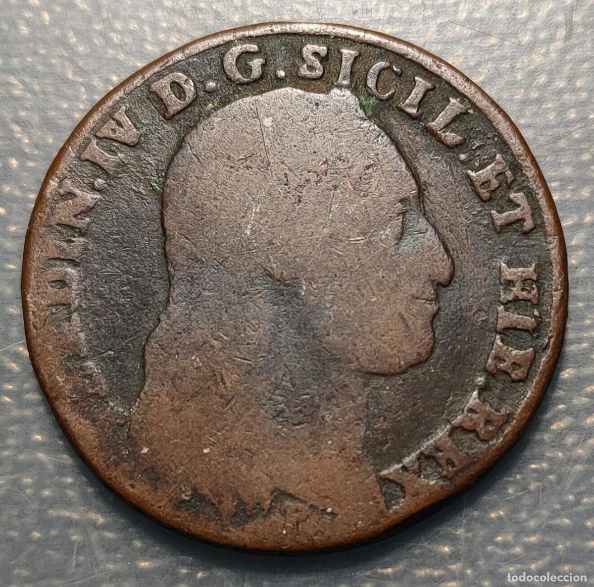 Moedas de Espanha: IMPERIO ESPA&Ntilde;OL ITALIA NAPOLES FERDINANDO IV (INFANTE ESPA&Ntilde;A) 8 TORNESI 1797 RC
