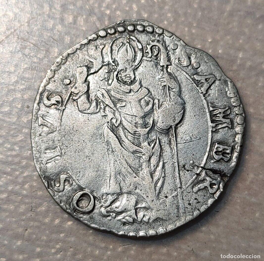 Coins of Spain: IMPERIO ESPA&Ntilde;OL MILAN CARLOS I/V DENARODA 8 SOLDI MUY RARA S.AMBROSIO