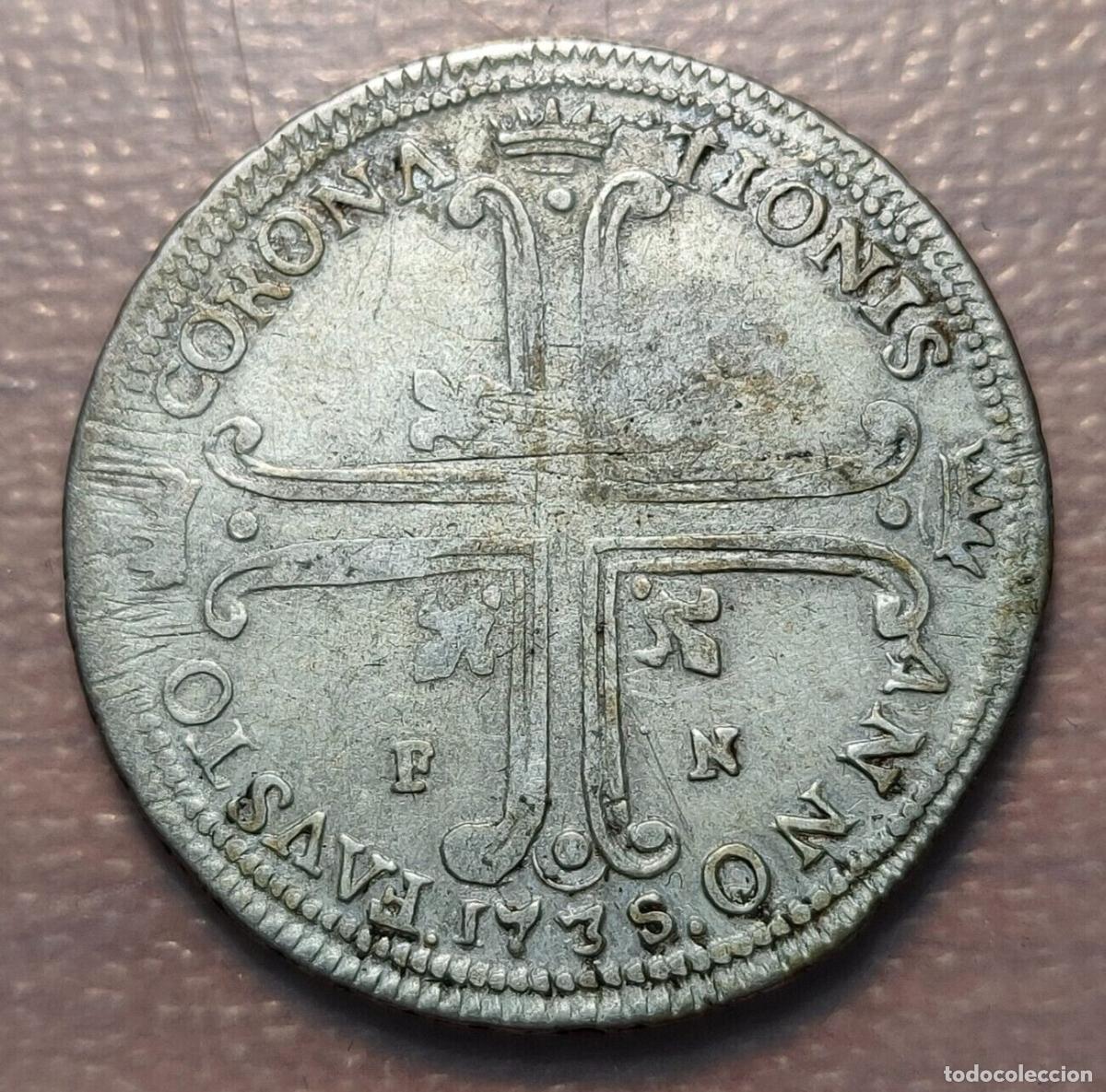 Coins of Spain: IMPERIO ESPA&Ntilde;OL SICILIA PALERMO CARLOS III 6 TARI 1735 FN