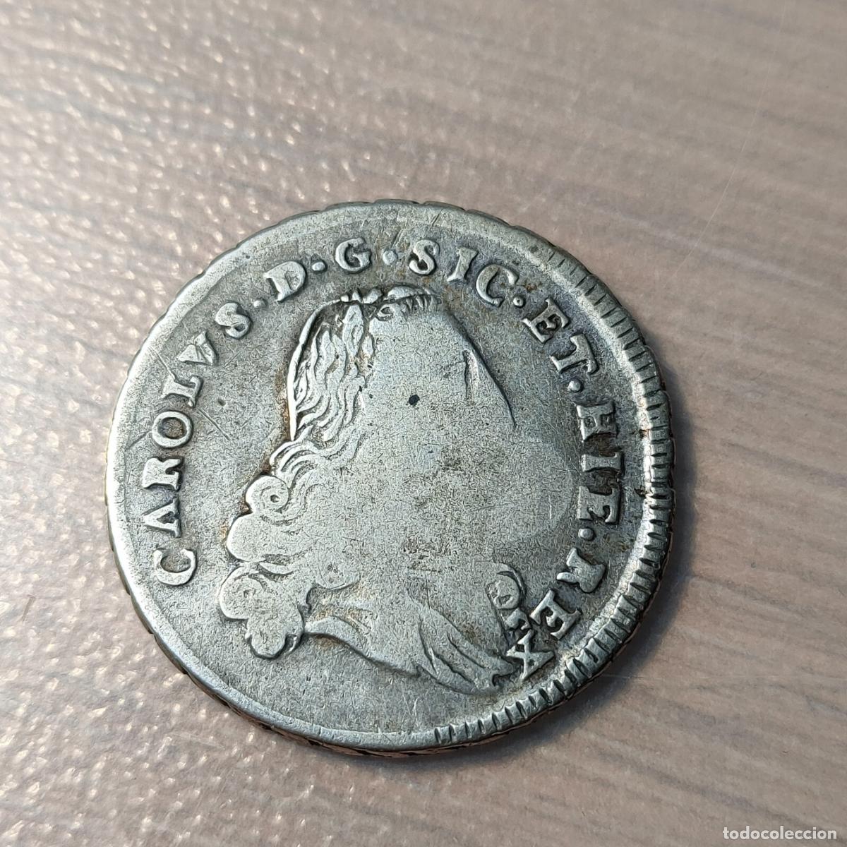 Coins of Spain: IMPERIO ESPA&Ntilde;OL ITALIA SICILIA PALERMO CARLOS III 6 TARI 1754 PN ESCASA