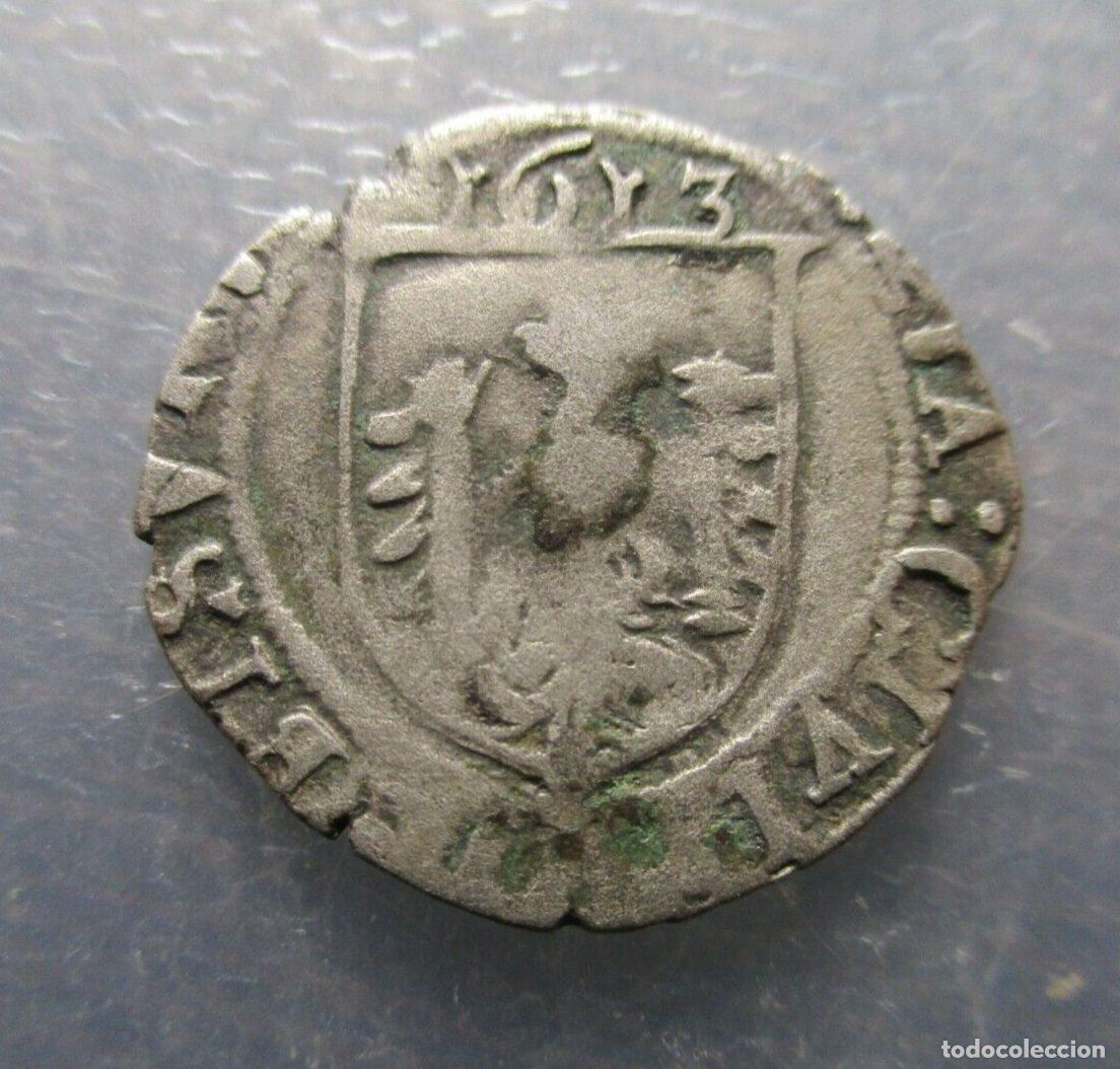 Coins of Spain: IMPERIO ESPA&Ntilde;OL BORGO&Ntilde;A FRANCO CONDADO BESAN&Ccedil;ON BESANZON CARLOS V 1 CAROLUS 1613