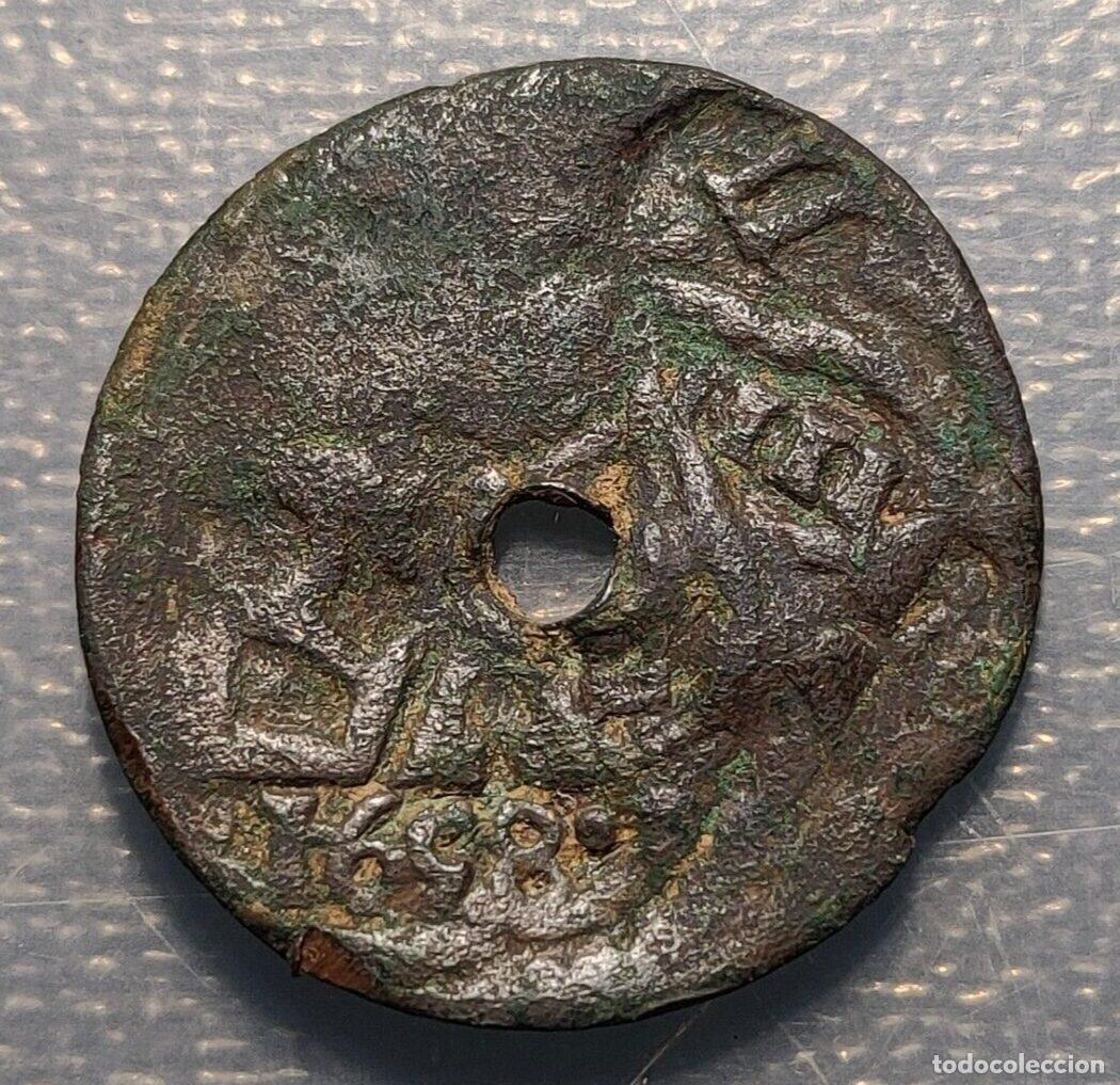 Coins of Spain: ESPA&Ntilde;A FELIPE IV RESELLOS IV MARAVEDIS 1658 G GRANADA AGUJERO