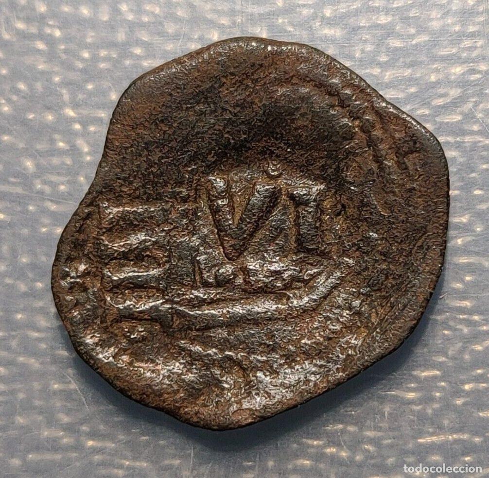 Coins of Spain: ESPA&Ntilde;A FELIPE IV RESELLOS VI MARAVEDIS MADRID 163(6-7) SOBRE IIII MARAVEDIS 1654