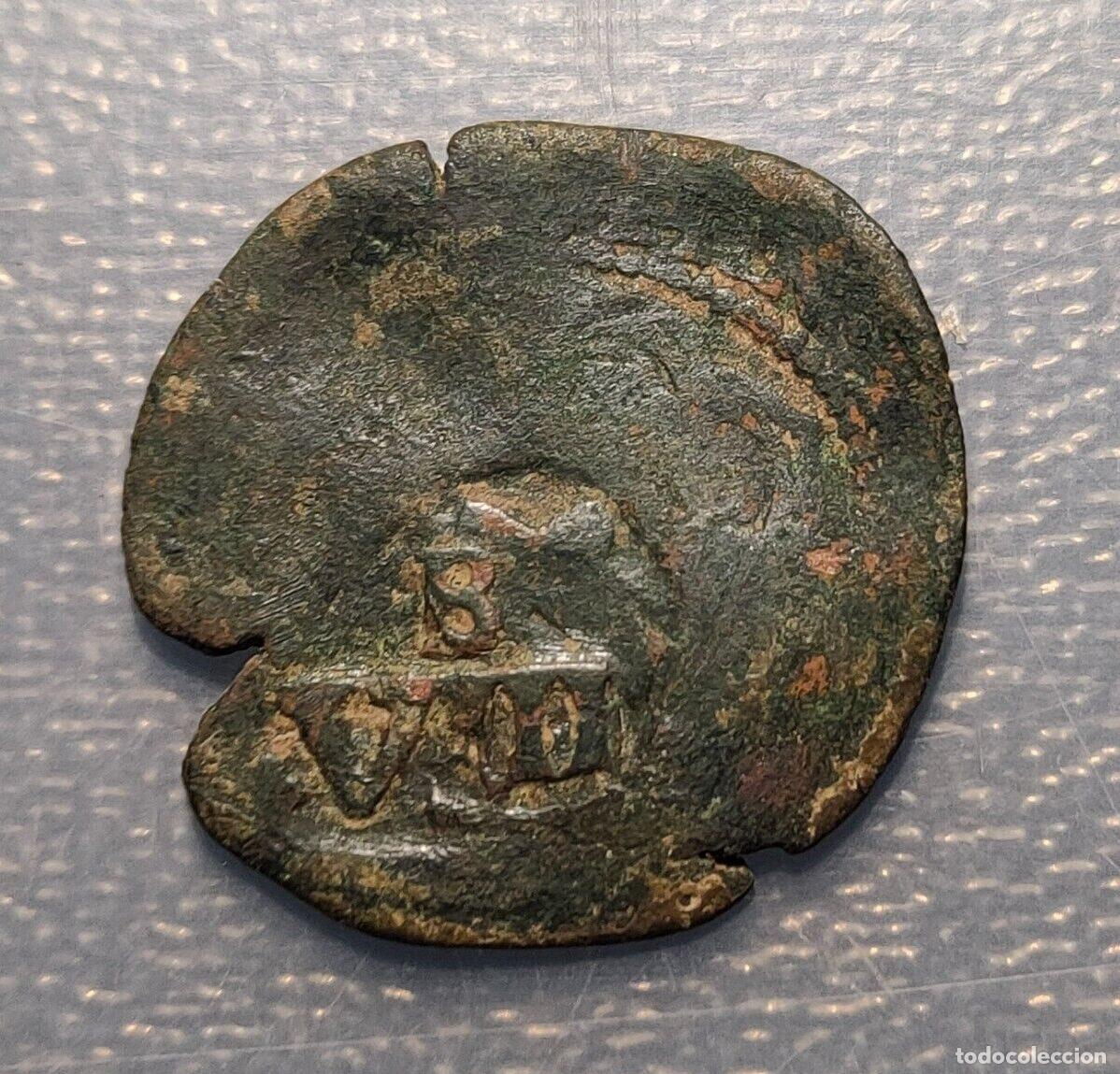 Coins of Spain: ESPA&Ntilde;A FELIPE IV RESELLO BURGOS VIII MARAVEDIS 1654
