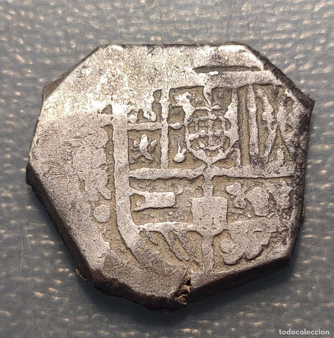 Coins of Spain: SPAIN SEVILLE PHILIP IV 4 REALES (1624-48) R DATE NOT VISIBLE SILVER COB MACUQUI