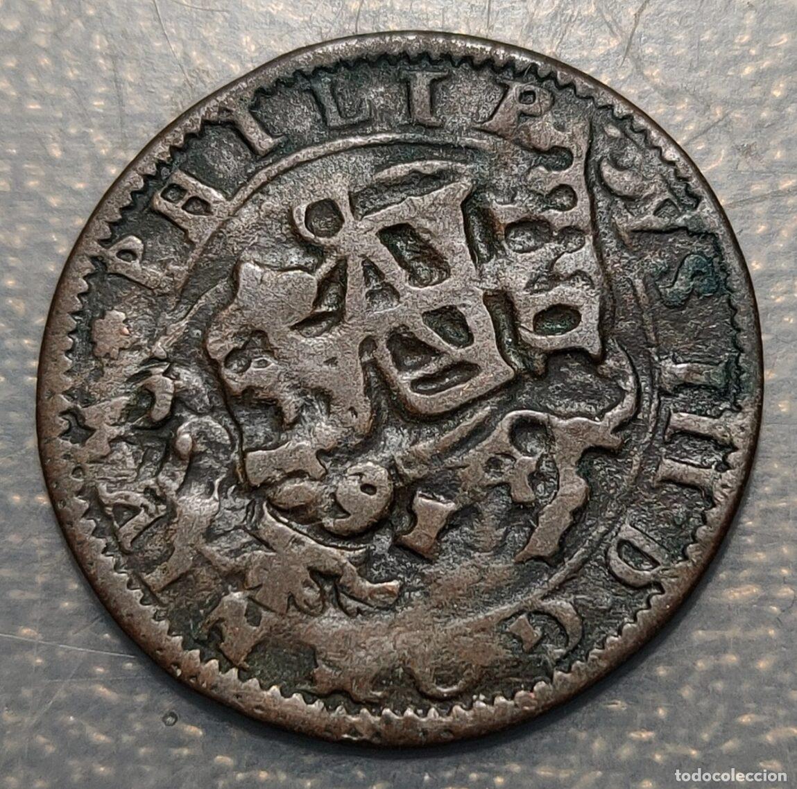 Moedas de Espanha: ESPA&Ntilde;A FELIPE IV RESELLO IIII MARAVEDIS RECTIFICADO SOBRE VIII MR. 1658 BURGOS