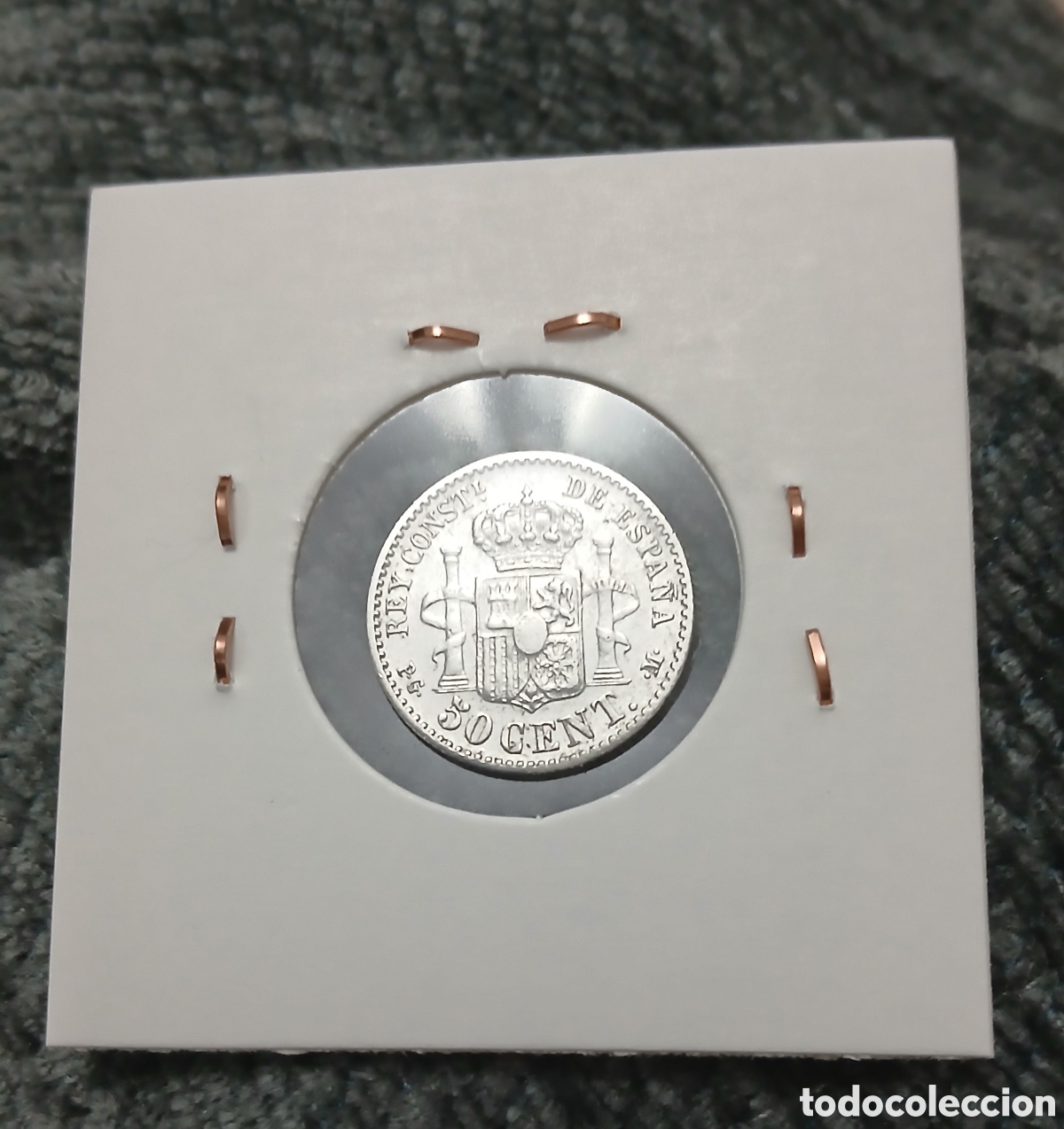 Monedas de Espa&ntilde;a: 50 CTMS ALFONSO XIII 1892 EN EBC - Foto 2