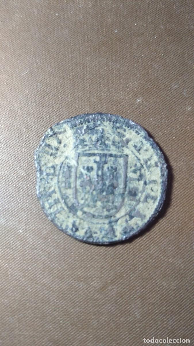 Monedas de Espa&ntilde;a: Antigua moneda resellada. - Foto 2