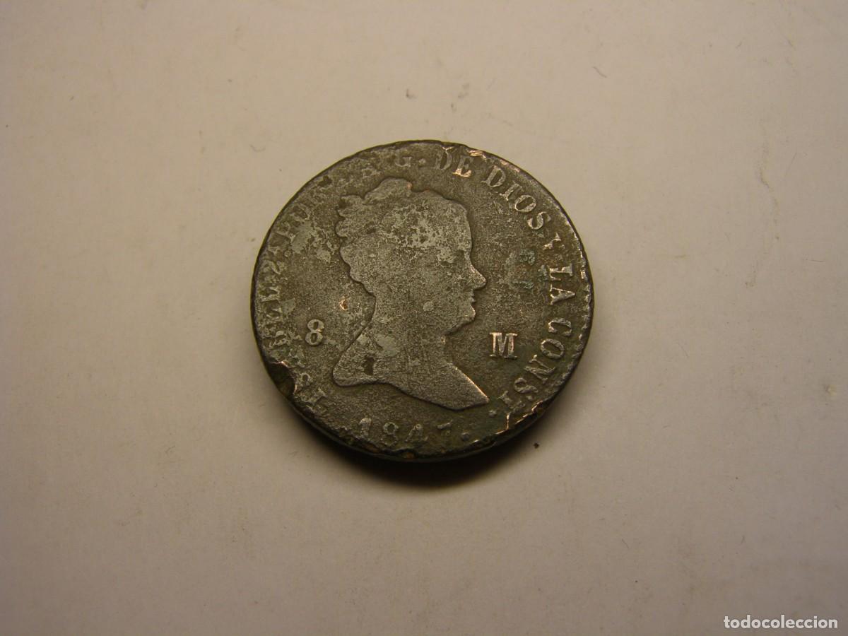 Monedas de Espa&ntilde;a: Moneda 8 maravedis 1847, Isabel II. - Foto 1