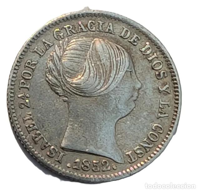 Monedas de Espa&ntilde;a: Isabel II. 1 Real. Madrid. 1852. BC+ - Foto 1