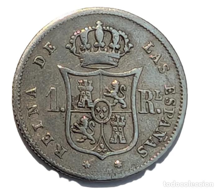 Monedas de Espa&ntilde;a: Isabel II. 1 Real. Madrid. 1852. BC+ - Foto 2