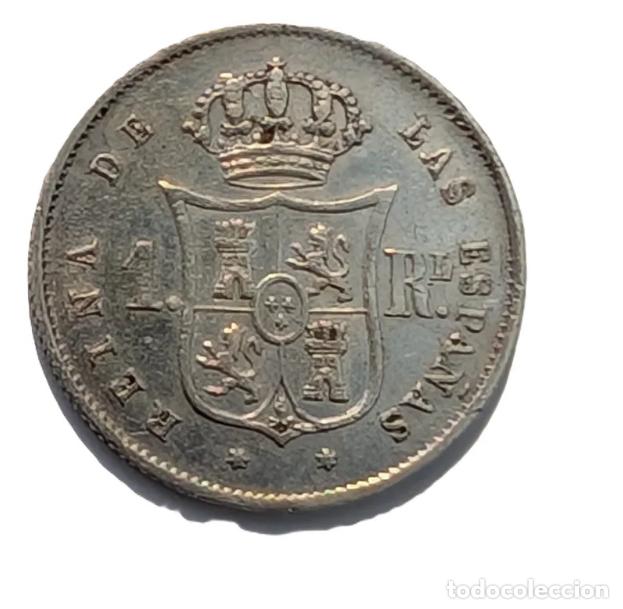 Monedas de Espa&ntilde;a: Isabel II. 1 Real. Madrid. 1853.EBC - Foto 2