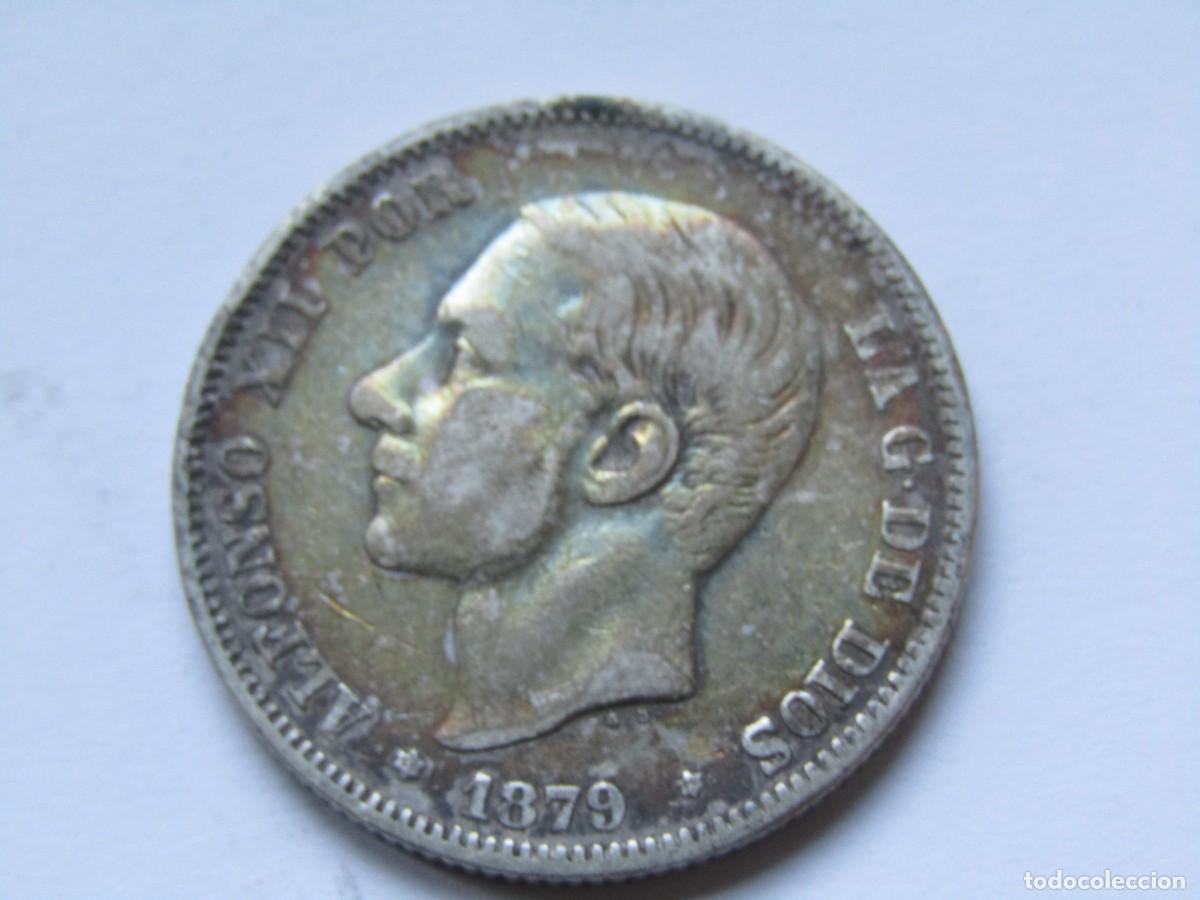 Monedas de Espa&ntilde;a: MONEDA DE 2 PESETAS DE PLATA 1879 - Foto 1