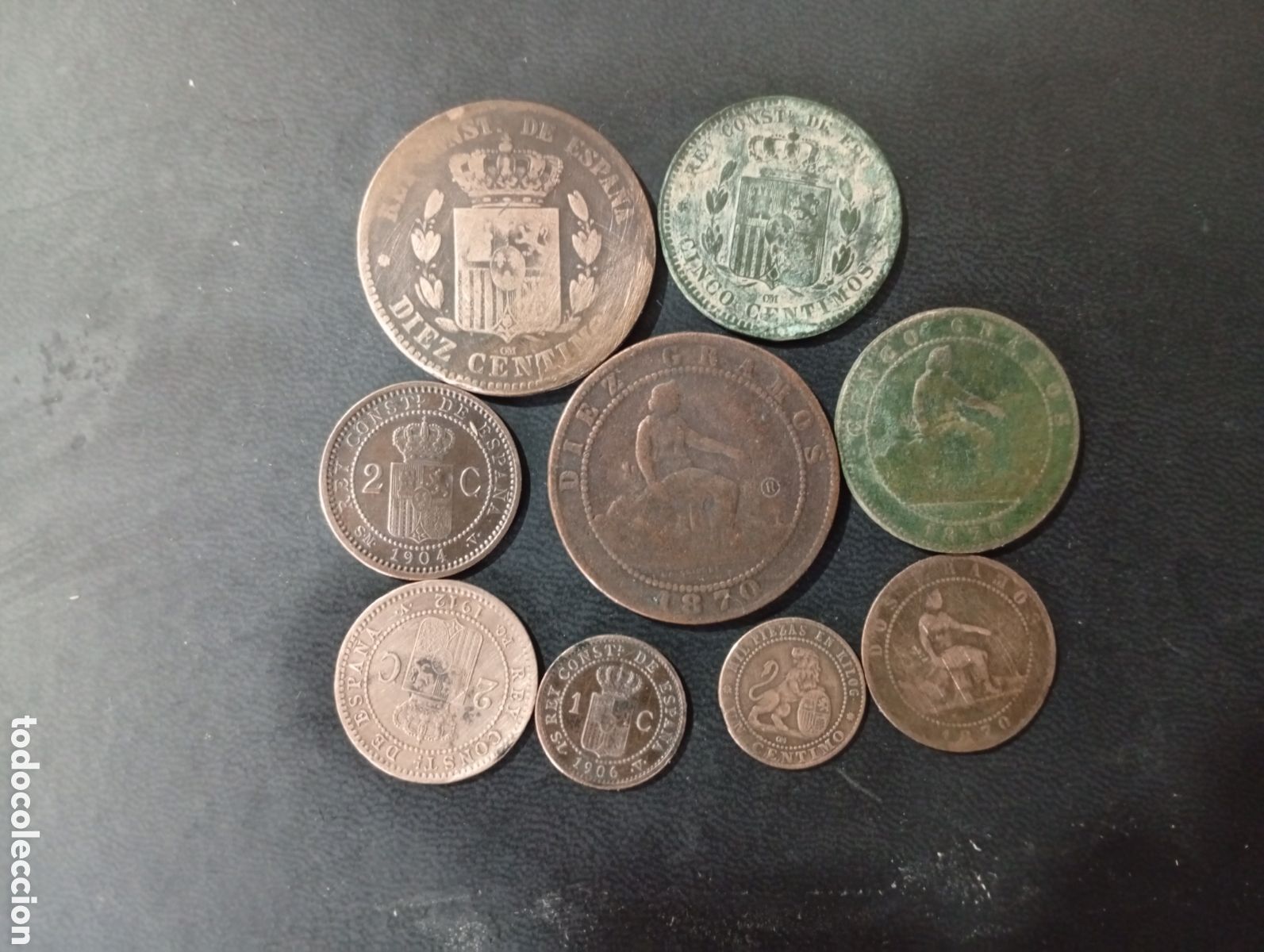 Monedas de Espa&ntilde;a: Conjunto de 10 monedas Alfonso XII y XIII finales 1800 - Foto 2