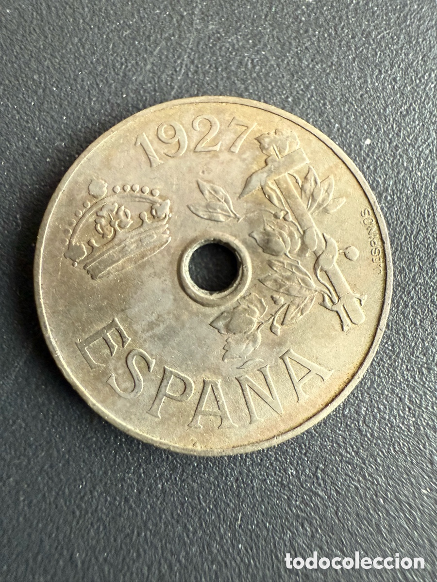 Monedas de Espa&ntilde;a: Moneda. 25 C&eacute;ntimos. 1927 - Foto 1