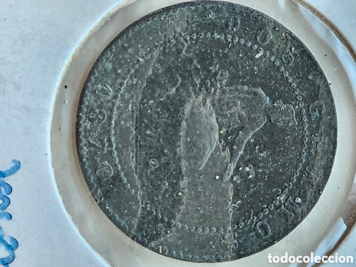 Monedas de Espa&ntilde;a: Moneda de 2 c&eacute;ntimos Espa&ntilde;ola del Gobierno provisional 1870 - Foto 3