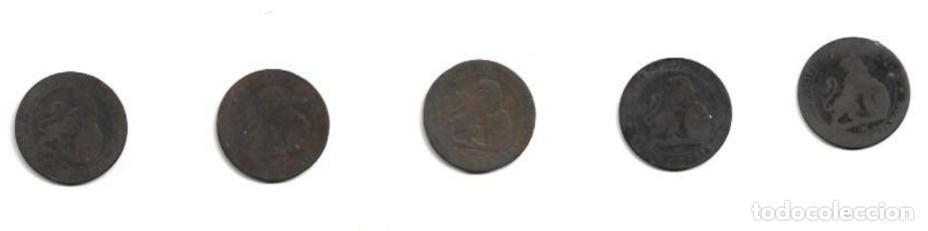 Monedas de Espa&ntilde;a: ESPA&Ntilde;A 1870. I REPUBLICA. 5 MONEDAS DE 5 CENTIMOS. - Foto 1