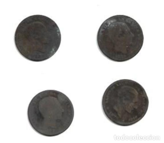 Monedas de Espa&ntilde;a: ESPA&Ntilde;A 1879. ALFONSO XII. 4 MONEDAS DE 5 CENTIMOS. - Foto 2