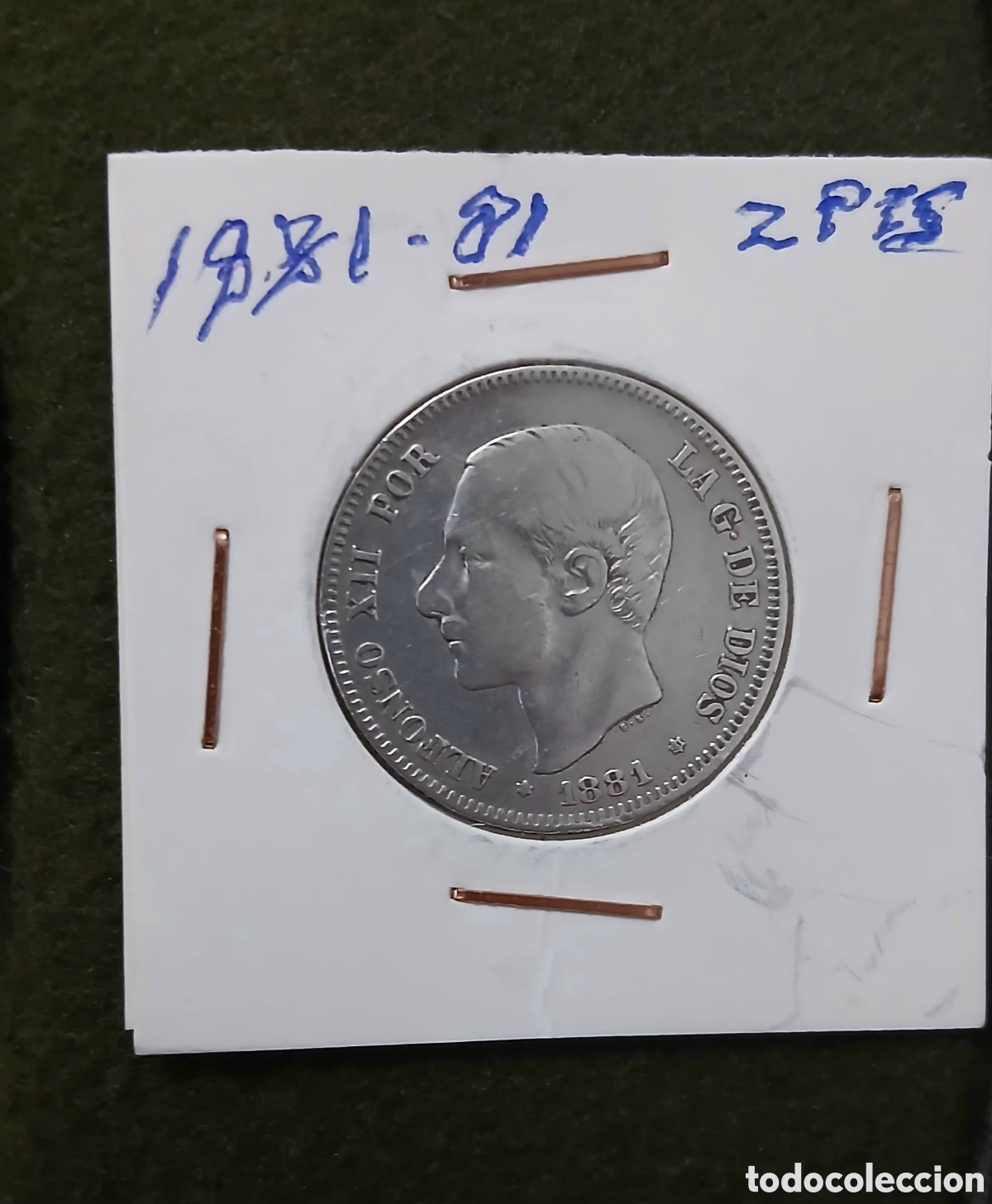 Monedas de Espa&ntilde;a: ESCASA MONEDA DEL REY ALFONSO XII 1981DE 2 PTS - Foto 2