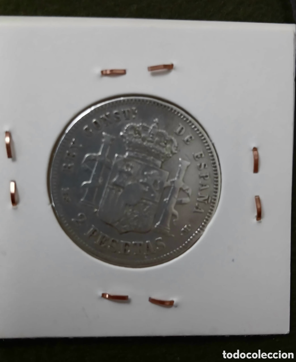 Monedas de Espa&ntilde;a: ESCASA MONEDA DEL REY ALFONSO XII 1981DE 2 PTS - Foto 3