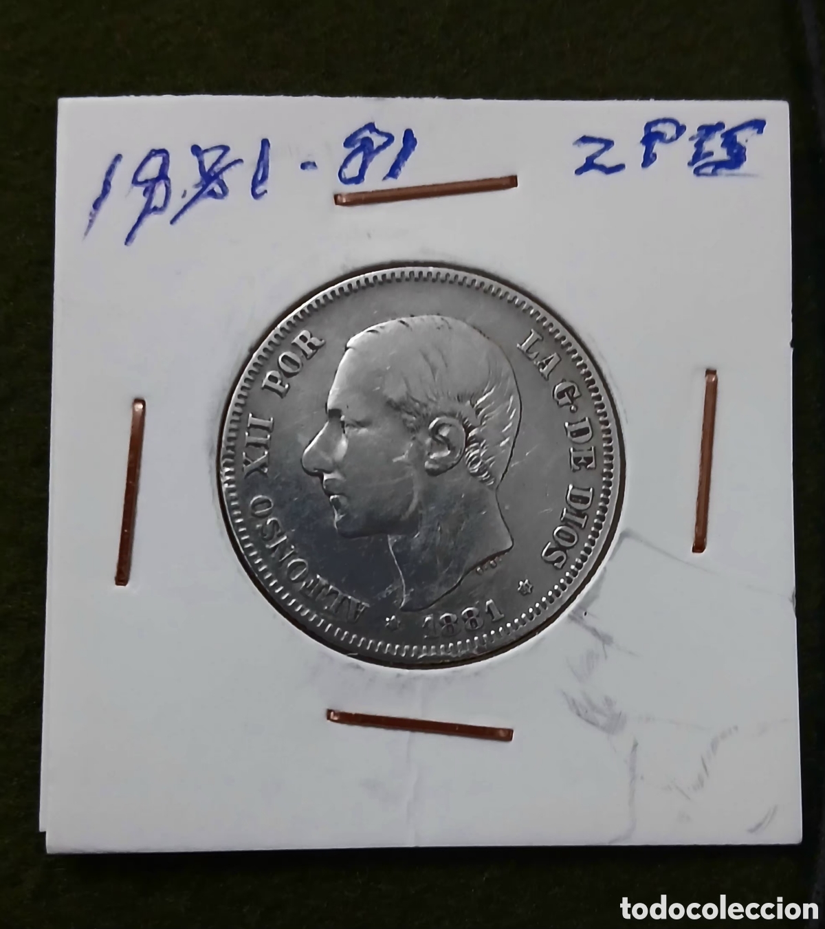 Monedas de Espa&ntilde;a: ESCASA MONEDA DEL REY ALFONSO XII 1981DE 2 PTS - Foto 1