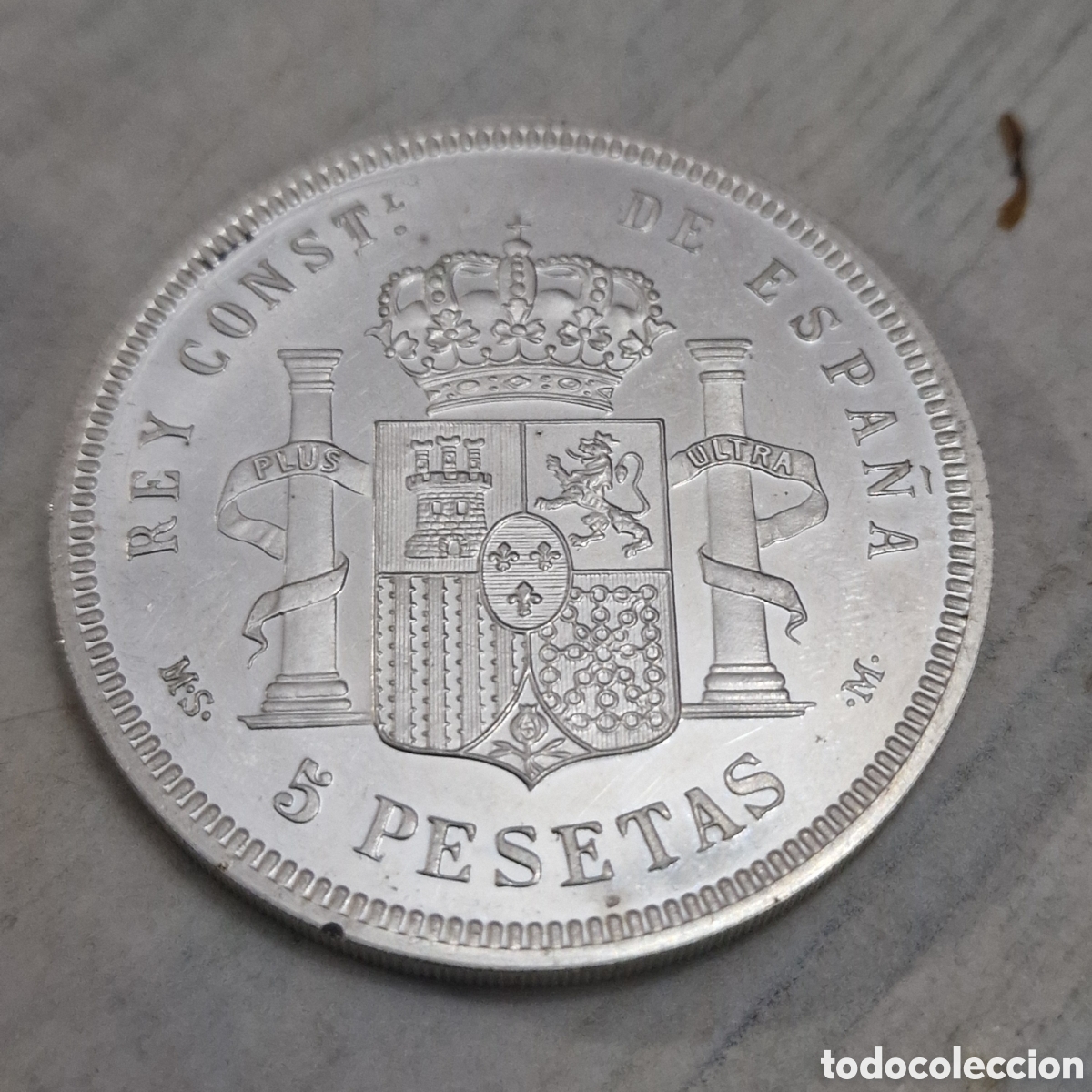 Monedas de Espa&ntilde;a: 5 pesetas plata de 999 - Foto 2