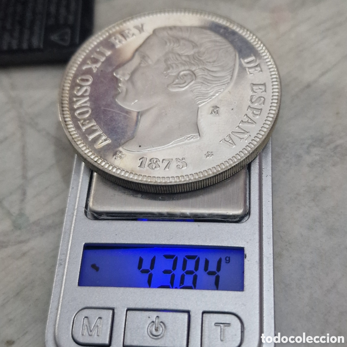 Monedas de Espa&ntilde;a: 5 pesetas 1875 plata 925 - Foto 1