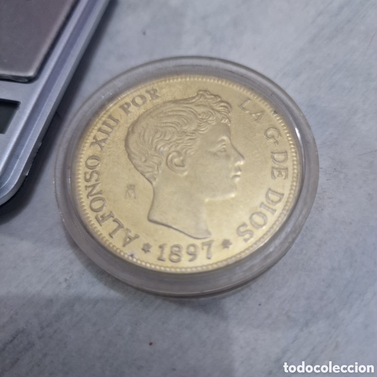 Monedas de Espa&ntilde;a: Moneda de 100 pesetas 1897 plata 925 - Foto 5