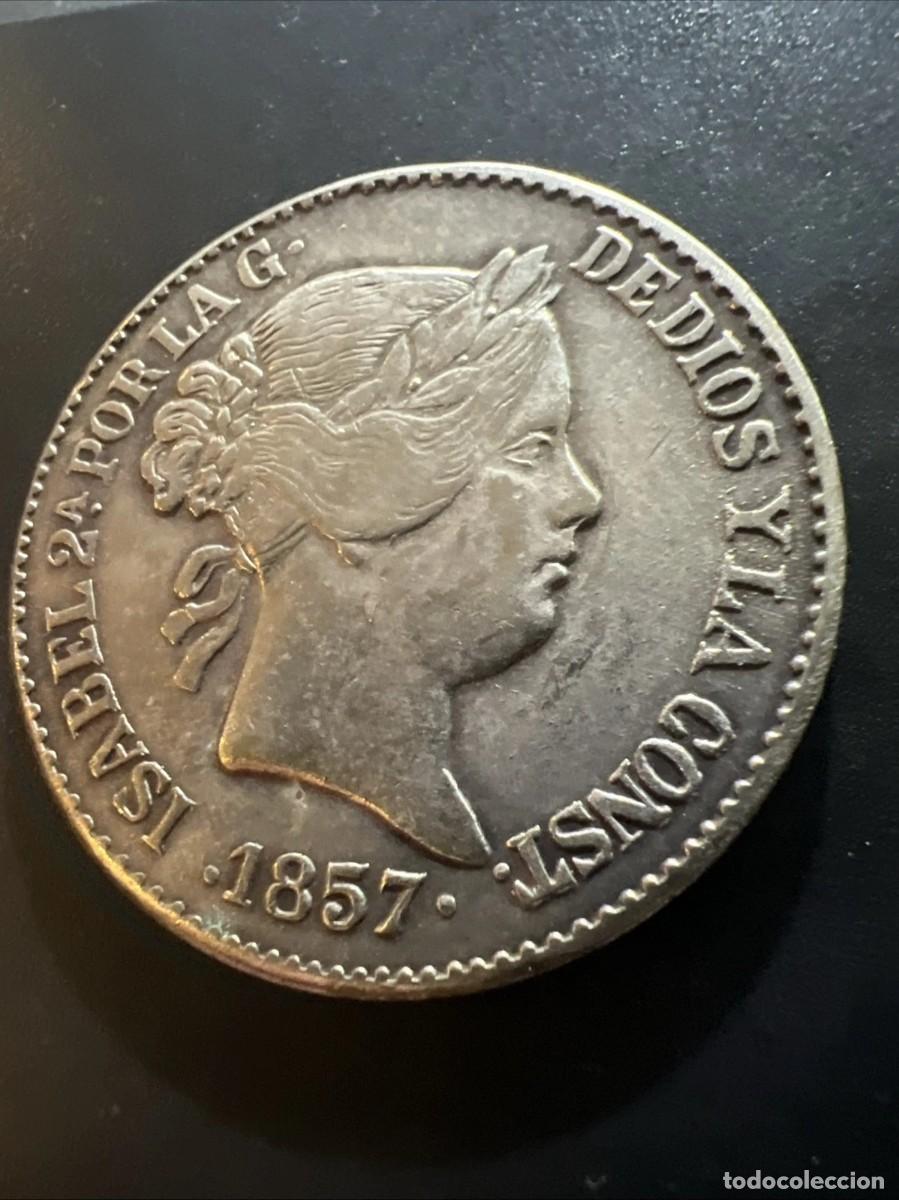 Monedas de Espa&ntilde;a: RARA MONEDA EN PLATA DE 20 REALES- ISABEL II-A&Ntilde;O 1857